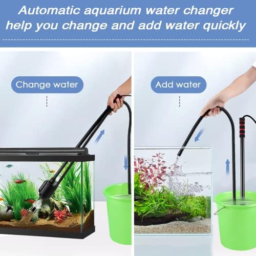 AQQA 6-in-1 Electric Aquarium Gravel Cleaner, 320GPH 20W Fish Tank Vacuum - Image 6