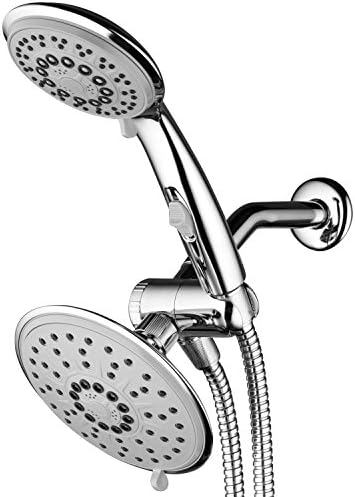 High Pressure 30-mode Dual 6" Rainfall Handheld Shower Head Combo by Hydroluxe