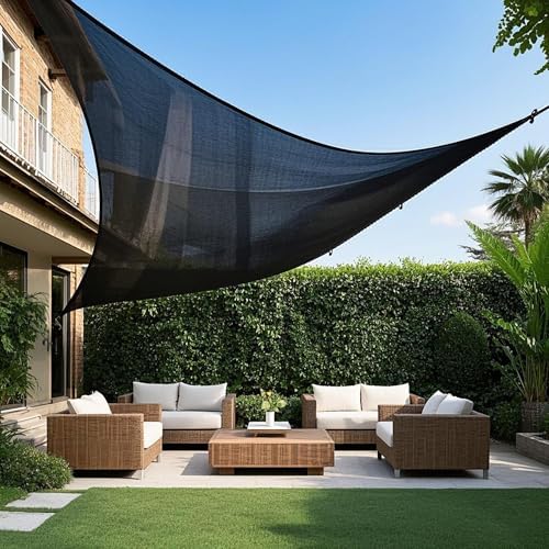 winemana 50% Black Shade Cloth, 3.3 x 10 FT Garden Mesh Tarp for Plants - Image 2