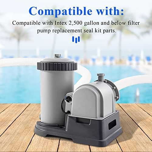 25004/2,500 Gallon Filter Pump Replacement Seals Kit Pack for Intex Pool Filter Pump (Includes 5 Combined Parts - Image 3