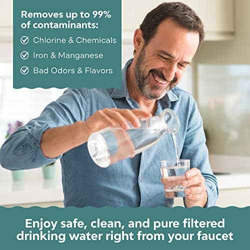 Applied Membranes Inc. 2-Stage Whole-House Water Filter System, 1 Carbon and 1 Iron Filter Cartridge, 4.5x10-Inches - Image 3
