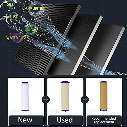 CWPW Handheld Turbo Fan hydro jet High Pressure vortex Shower Head Filter set of 12 - Image 6