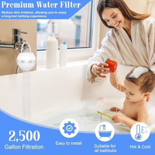 Efficient Hanging Tub Faucet Filter, Portable, White - Image 6