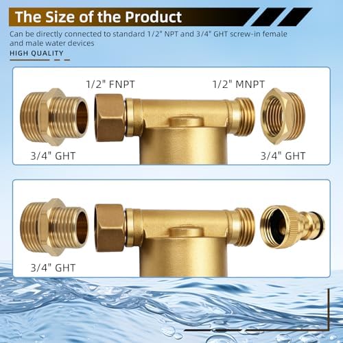 40 Micron Reusable Brass Water Filter for Washing Machine/RV - Image 4