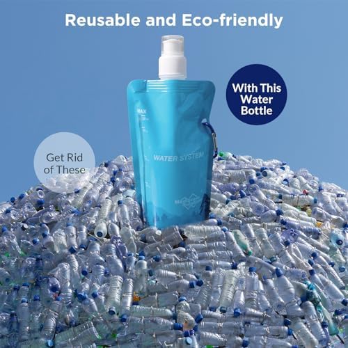 Membrane Solutions Squeezable Water Filtration System, Survival Water Purifier Kit, Portable Backpacking Gear Including Water Filter Straw and 23oz Collapsible Bottle for Hiking Camping Travel(6+6) - Image 7