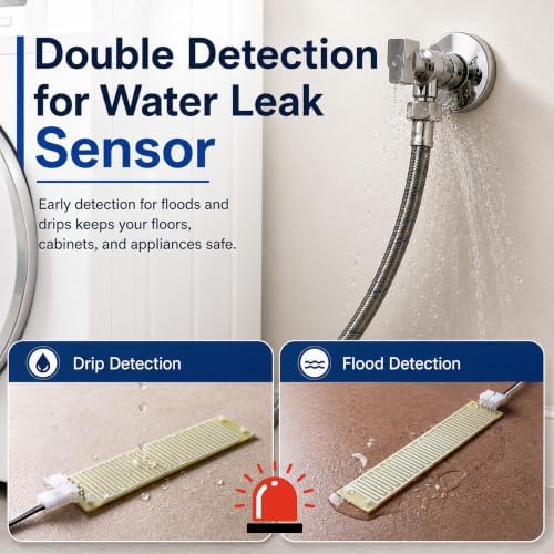 Saillong 1 Pack Water Leak Sensor Compatible with FloodStop Leak Detector - Image 4