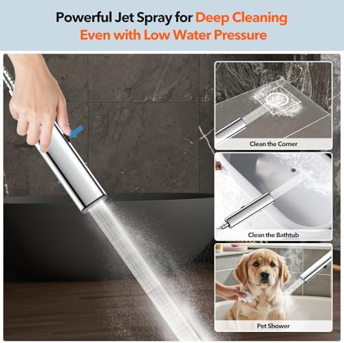 JDO Dual Shower Head Combo with 10" Rainfall & Handheld Spray - Image 5