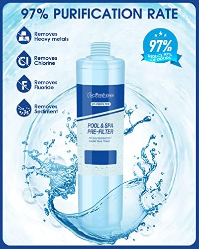 Garden Hose Filter for Filling Hot Tub, Pool, Spa, Greatly Reduces Sediment, Chlorine, Heavy Metals and Odors, Standard 3/4" Garden Hose Thread (1 pack) - Image 4