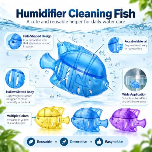 18 Pcs Humidifier Fish, Humidifier Cleaning Fish, Purifie Water, 3 Colors - Image 3