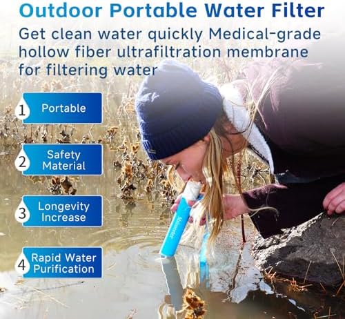 0.1 Micron Water Filter Straw for Camping, 1 Pack - Image 4