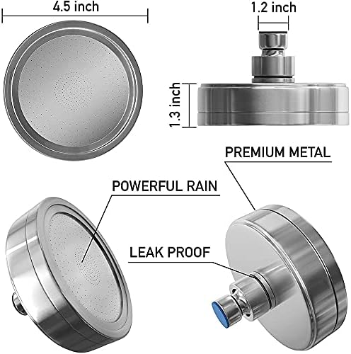 AquaHomeGroup Filtered Shower Head, Chrome, 2-Stage, 2.5 GPM, 2 Cartridges - Image 5