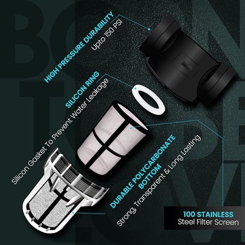 Inline Water Filter – 1" FNPT to FNPT, Fine Mesh Sediment Filter with Crystal Resin Balls for Whole House, Under Sink, Shower, Washing Machine, Garden Hose, Tap – Reusable Pre-Filter Strainer - Image 5