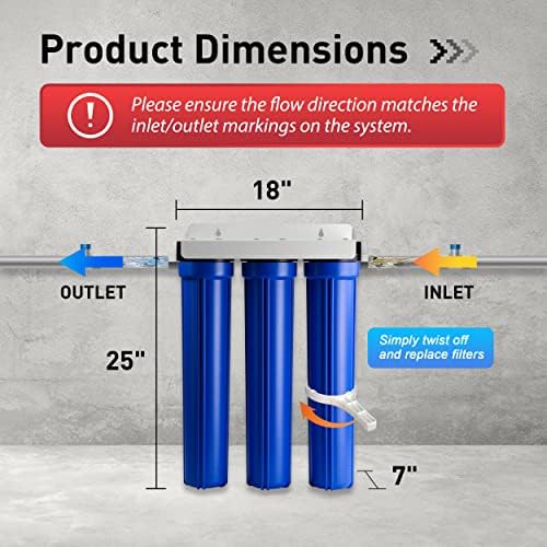 iSpring WCB32O Whole House Water Filter System, 3/4" Inlet/Outlet - Image 3