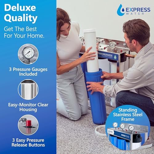 Express Water Iron & Manganese Pro Whole House Water Filter System with Spin Down Sediment Filter | 4-Stage Water Filtration, Iron Filter for Well Water, Long Lasting Whole Home Water Filter - Image 6