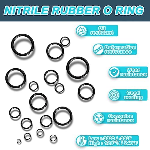 KEZE 788 Pcs SAE Rubber O Ring Assortment Kit Buna-N 70A 24 Size USA Standard Inch O Rings Set for Assort Faucets Plumbing Hydraulics Hose Repairs with O Ring Hook and Pick - Image 5