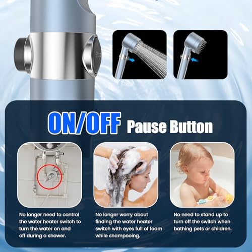 Filtered Shower Head with Handheld,High Pressure Shower Heads with Filters - Image 6