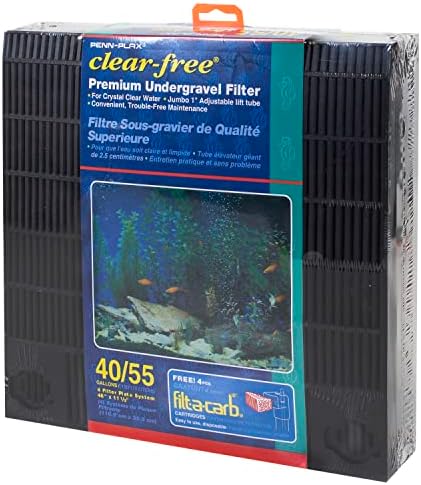 Penn-Plax Undergravel Aquarium Filter for 40-55 Gallon Tanks – Four 11.25” x 11.25” Plates – Under Gravel System for Clear, Clean Water – Safe for Freshwater and Saltwater Tanks (CFU55) - Image 2