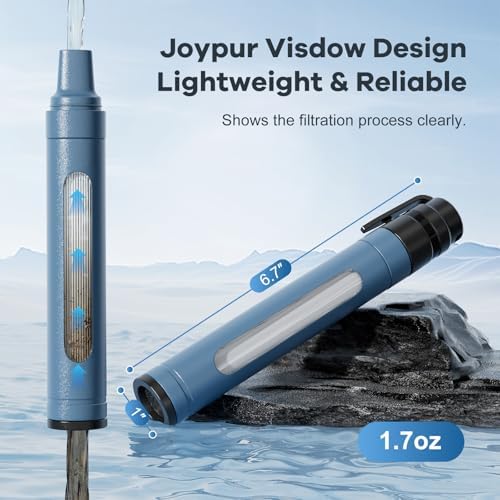 Water Filter Straw Survival Water Purifying Straws 0.01 Micron Filtration System with Transparent Window for Camping, Hiking, Travel, Backpacking Emergency Preparedness(4pc) - Image 3