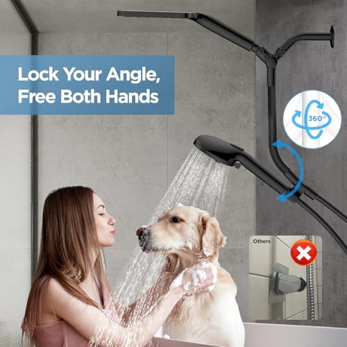 MakeFit Dual Filtered Rain Shower Head Combo, High Pressure Handheld Shower Head with Adjustable Bar - Rainfall Shower Head And Showerhead with Filter for Hard Water - Removes Chlorine - Image 3