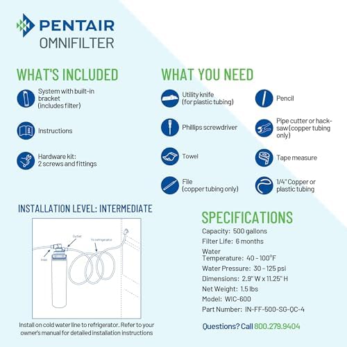 Pentair OMNIFilter Quick Change Refrigerator and Icemaker Filtration System - Image 2