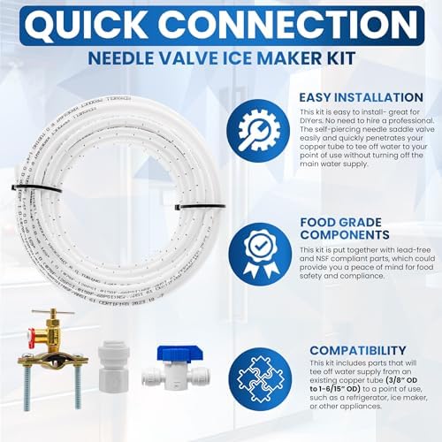 Ice Maker Refrigerator Water Line Kit, 25 ft x 1/4" - Image 4
