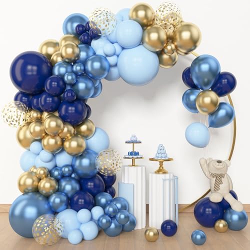 Amandir 153pcs Navy Blue Gold Balloon Garland Arch Kit Different Sizes - Image 2