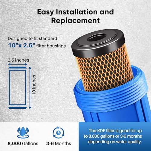 PUREPLUS 2.5" x 10" Whole House Heavy Metal Removal Water Filter, 4 PACK - Image 6