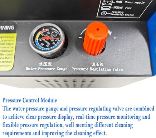 Central Air Conditioner Pipeline Cleaning Machine for 0.24″-0.79″ Pipe, 110V/220V 370W Condenser Pipe Descaling Machine with High-Pressure Water Gun & Foot Switch & 24.93ft Flexible Shaft - Image 4