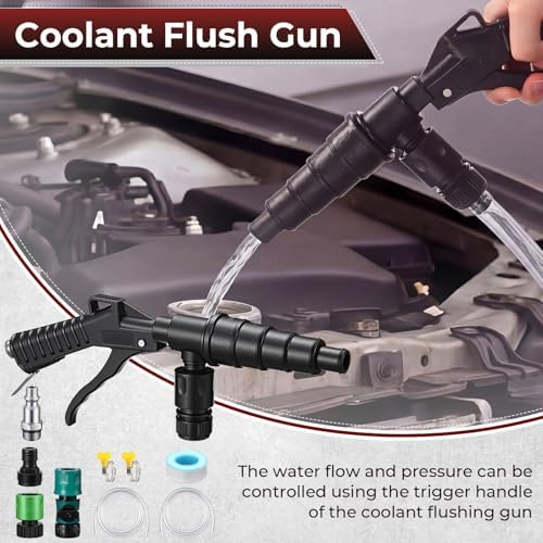 Chumia Coolant Flush Gun Lever Action Heater Core Flush Kit, Hose Adapters - Image 6