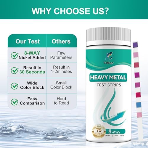 8-Parameter Heavy Metals Water Test Strips (75 Strips) for Home Water Test - Image 2