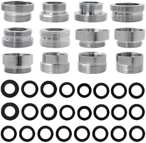 12 Pieces New Faucet Adapter Kit, Kitchen Sink Aerator Adapter Male to Female for Garden Hose, Water Filter by HaeKap
