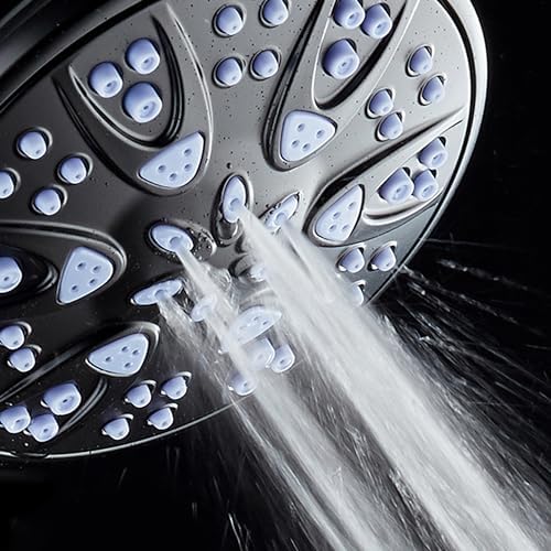 AquaDance Antimicrobial/Anti-Clog High-Pressure 6-setting Hand Shower with Nozzle Protection from Growth of Mold, Mildew & Bacteria for Stronger Shower! - Sunset Blue - Image 5