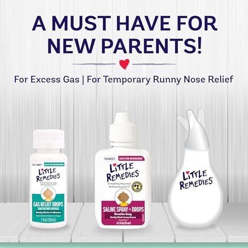 Little Remedies New Baby Essentials Kit with Saline Nasal Spray, Diaper Rash Cream, Gas Relief Drops, Gripe Water & More, Safe for Newborns, Multi-Color, 6 Piece Set (Pack of 6) - Image 3