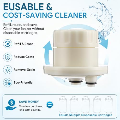 Premium Water Filter Replacement and Cleaning Cartridge Combo, Compatible with HG-N Water Ionizer, Compatible with Enagic Kangen LeveLuk SD501, JrIV, KANGEN 8(Not Original Type Before 2010) - Image 3