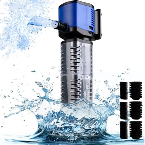coospider-repta Aquarium Filter for 100-300 Gallons Tank, Powerful 660GPH Internal Fish Tank Filter, Pump Submersible Filter with Sponge for Large Fish Tanks, Turtle Tanks by Coospider-repta
