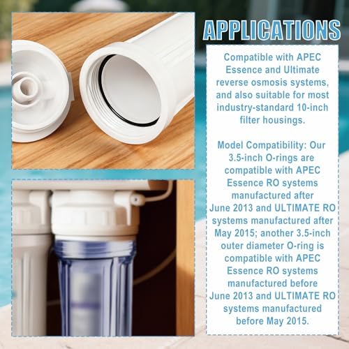 3 Pcs Water Filter O-Ring Replacement, 3.5inch OD Rubber Reverse Osmosis Filter Housing O-Ring Accessories Compatible with APEC ROES-50 & Ultimate Reverse Osmosis System (O-Ring-Set-A) - Image 6