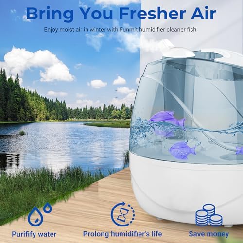 Humidifier Cleaning Fish, Tank Cleaner for Most Humidifiers, 6 Pack, Purple - Image 6