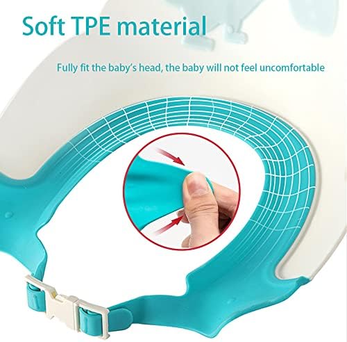 Baby Shower Cap Shield, Shower Cap for Kids, Visor Hat for Eye and Ear Protection for 0-9 Years Old Children,Cute Dinosaur/Crocodile/Hippo shape Makes the Baby Bath More Fun (Crocodile, Blue) - Image 6