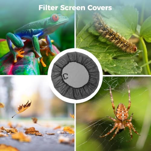 for Deck, Patio, Lawn, Backyard, Garden, Outdoor, Rain Harvesting Netting Screen Protector, 37.4 Water Collection Bucket Yarn Cover, Four Pcs Rain Barrel Mesh Cover with Drawstring - Image 6