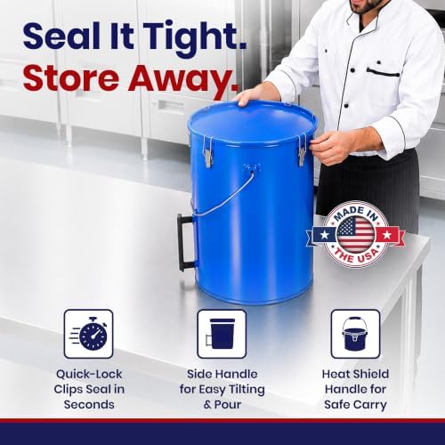 MirOil Blue Filter Pot Combo, Oil Pot and Filter Bag Set, 6 Gallon - Image 3