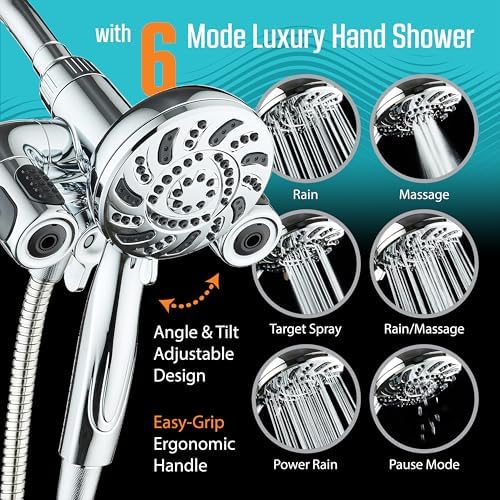 AquaDance High Pressure 156-mode Handheld Shower Head Combo with Hydro Arms - Image 6