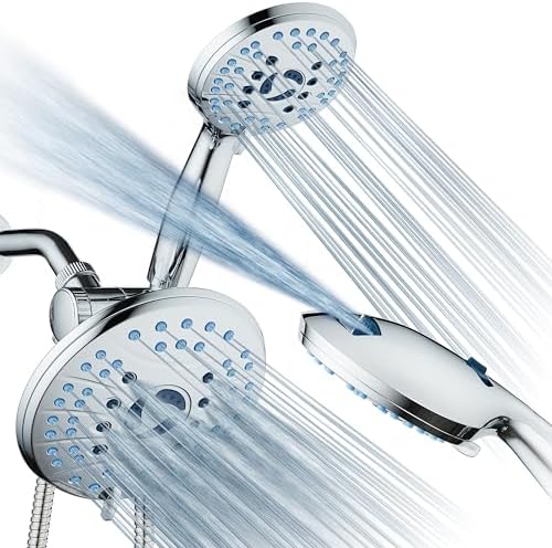 AquaCare 50-mode High Pressure 7 inch Shower Head Combo w/Dual Power Wash by HotelSpa