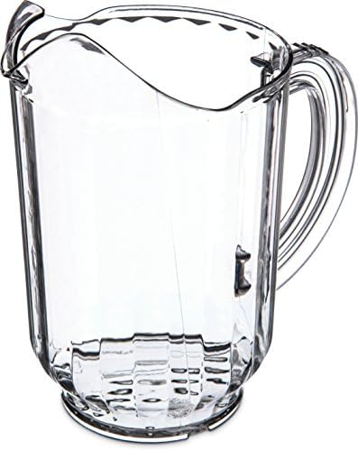 Carlisle FoodService Products 554607 Restaurant-Style SAN Plastic Pitcher, 60 oz., Clear (Pack of 6) by CarlisleFoodServiceProducts