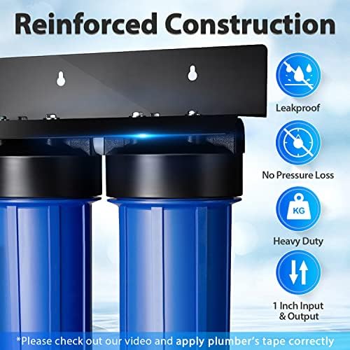 iSpring Lead-Reducing Whole House Water Filter System, Also Targets Chlorine, Taste, and Odor, 2-Stage Commercial-Grade 20" x 4.5" Industry Standard-Sized Filters, 1" Inlet/Outlet, Model: WGB22B-PB - Image 2