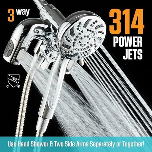 AquaDance High Pressure 156-mode Handheld Shower Head Combo with Hydro Arms - Image 4
