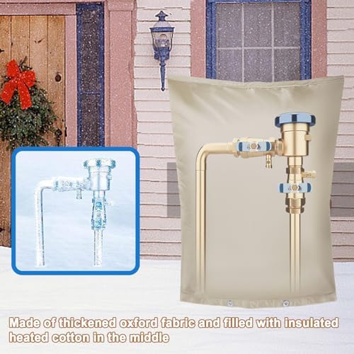 Backflow Preventer Insulation Cover,Pipe Insulation,Outdoor Pipe Covers For Winter Freeze Protection,Outdoor Faucet Covers For Winter Freeze Protection,Insulated Pipe Covers For Outside (16w*26h) - Image 3