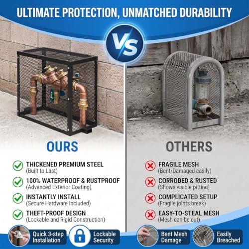 Heavy Duty Steel Backflow Preventer Security Cage for Irrigation Valves - Image 6