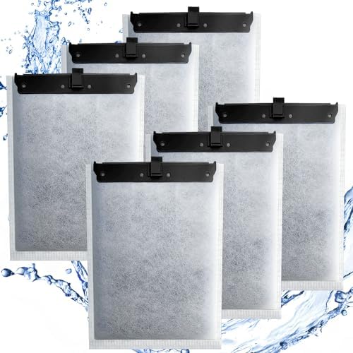 driamor 6 Pack Large Filter Cartridges Compatible with Whisper Filters 20i/40i IQ20/30/45/60 PF20/30/40/60, Aquarium Filter Cartridge Replacement Assembled Compatible with ReptoFilter 125GPH by Driamor