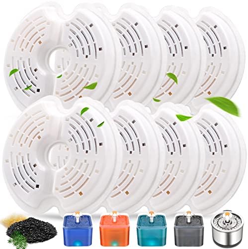 4 Pack Cat Fountain Filters, Petilog Cat Water Fountain Filters, Pet Fountain Filter Replacment by Petilog