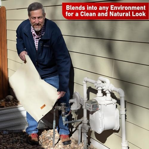 Redford Supply Co. Cold Snap (5°F) Backflow Preventer Insulation Cover, 20"W x 26"H, Pipe Insulation, Water Sprinkler Covers for Outside, Sprinkler Backflow Cover for Winter, Well Pump Bag (Beige) - Image 3